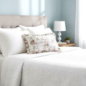 FADFAY 1 ONE FLORAL PINK FLOWERS COTTAGECORE PILLOW SHAM ONLY 29"X19"